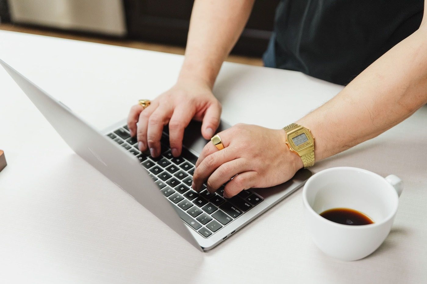 Hands managing Google Ads campaigns and conversion tracking for Baltimore local businesses at Another Monday