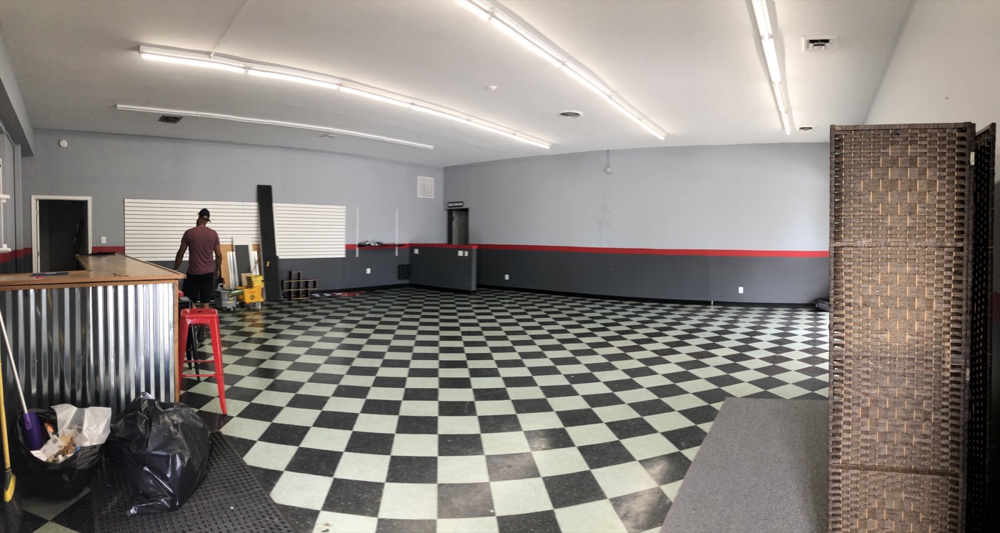 Studio 87 during build-out in Baltimore, paint and setup underway before the grand opening while the website was already ranking