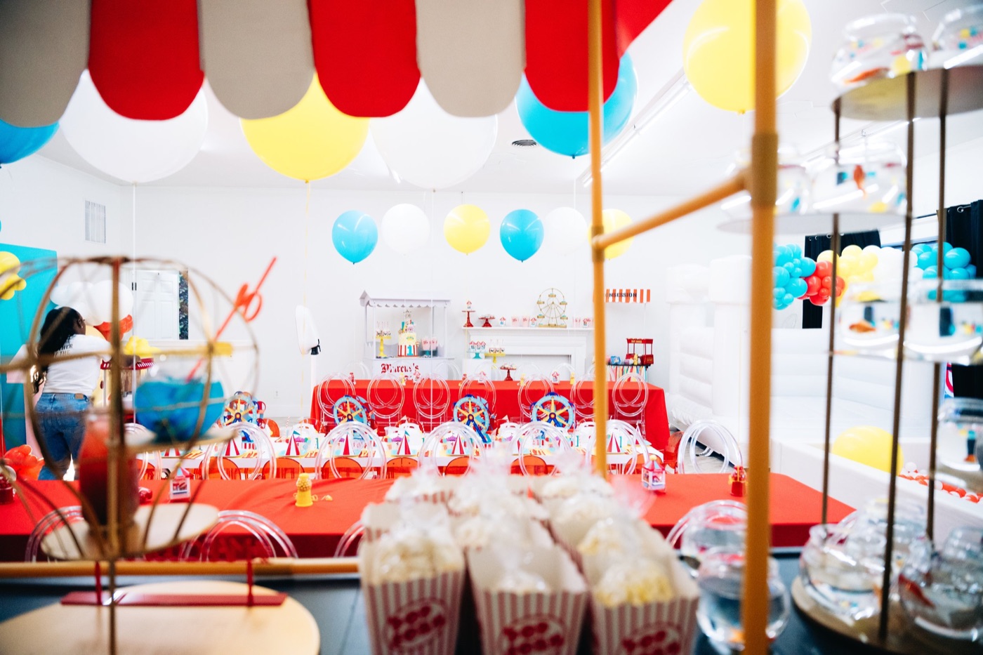 A decorated birthday celebration at Studio 87, the Baltimore event venue this marketing case study is built on