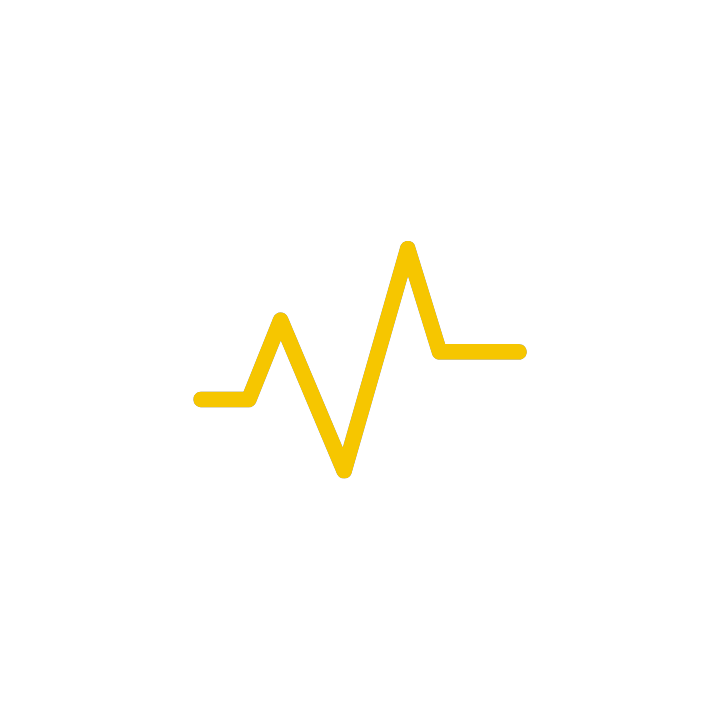 Illustration of a yellow pulse line, how fast SEO starts working compared to the days it takes Google Ads to produce a first call
