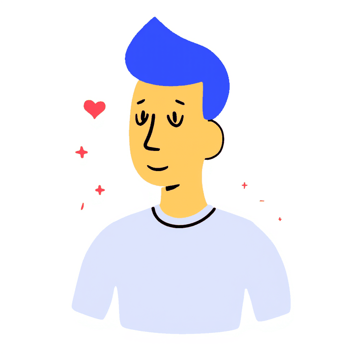 Illustration of a smiling business owner, the reader who picks up the Squarespace Circle Gold subscription discount after reading this Squarespace SEO article