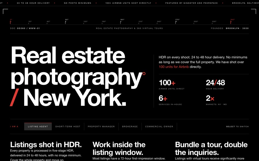 Web design for a real estate media website built by Another Monday in Baltimore
