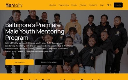 The I Am MENtality website built by Another Monday, a therapy & wellness client in the Baltimore and DMV area